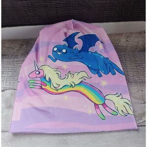 Adventure Time Beanie Hat Lady Rainicorn and Blue Alien Jake the Dog Stretchy